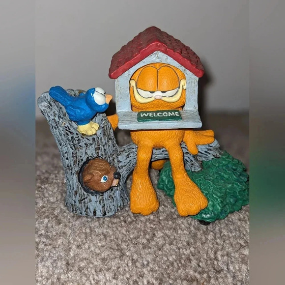 Vintage‎ Garfield Birdhouse Figurine Jim Davis United Feature Syndicate 1978 - Picture 1 of 6